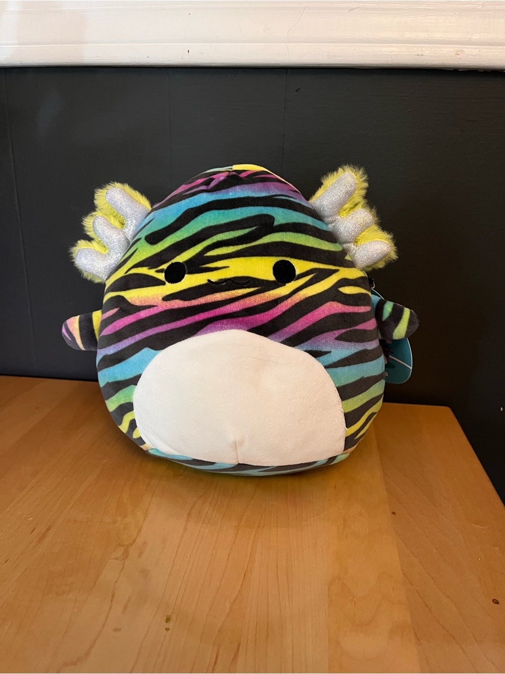 Squishmallow Rainbow Zebra Axolotl Stuffed Toy - Multicolor - Gawa